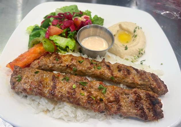 Order Adana Kebab Plate food online from Truva Mediterranean Grill store, Pleasanton on bringmethat.com