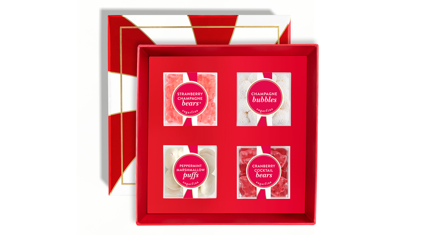 Order Happy Holidays 4 Piece Candy Bento Box® food online from Sugarfina store, Culver City on bringmethat.com