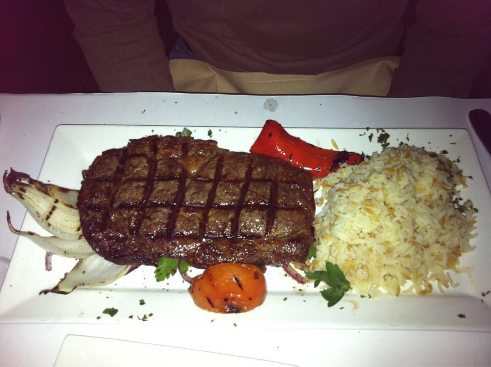 Order 12 oz Ribeye Steak food online from Arabian Nights store, San Francisco on bringmethat.com