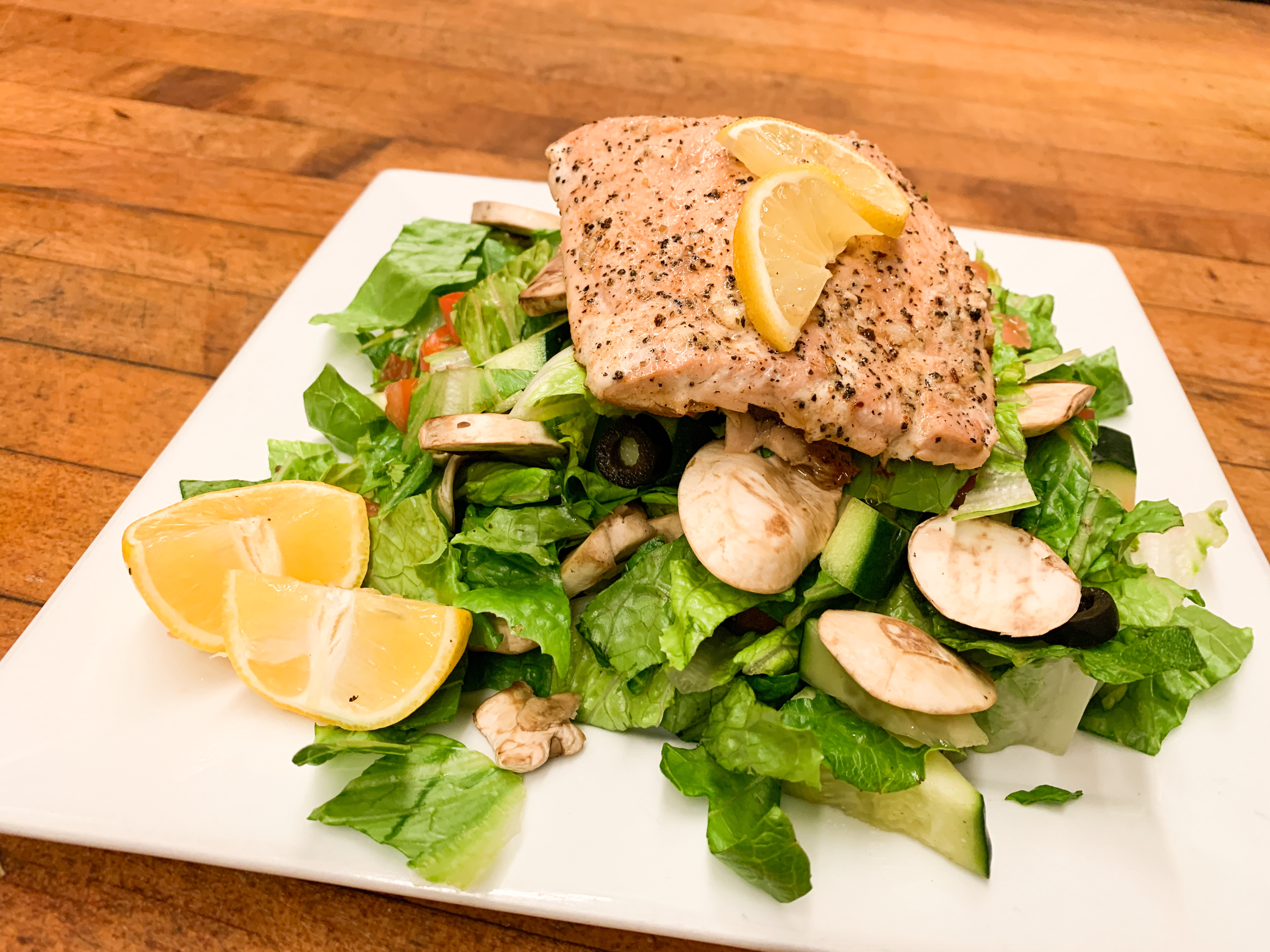 Order Salmon Salad food online from Greenwich village pizza store, West Hollywood on bringmethat.com