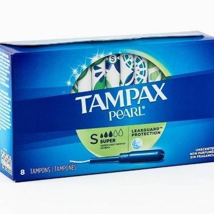 Order Tampax Pearl Tampons Super Absorbency Unscented (8 count) food online from 7-Eleven By Reef store, Marietta on bringmethat.com
