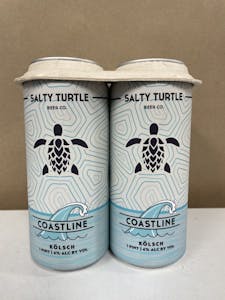 Order Coastline Kolsch by Salty Turtle Beer Company (4x16oz- Can) food online from Topsail Island store, Surf City on bringmethat.com