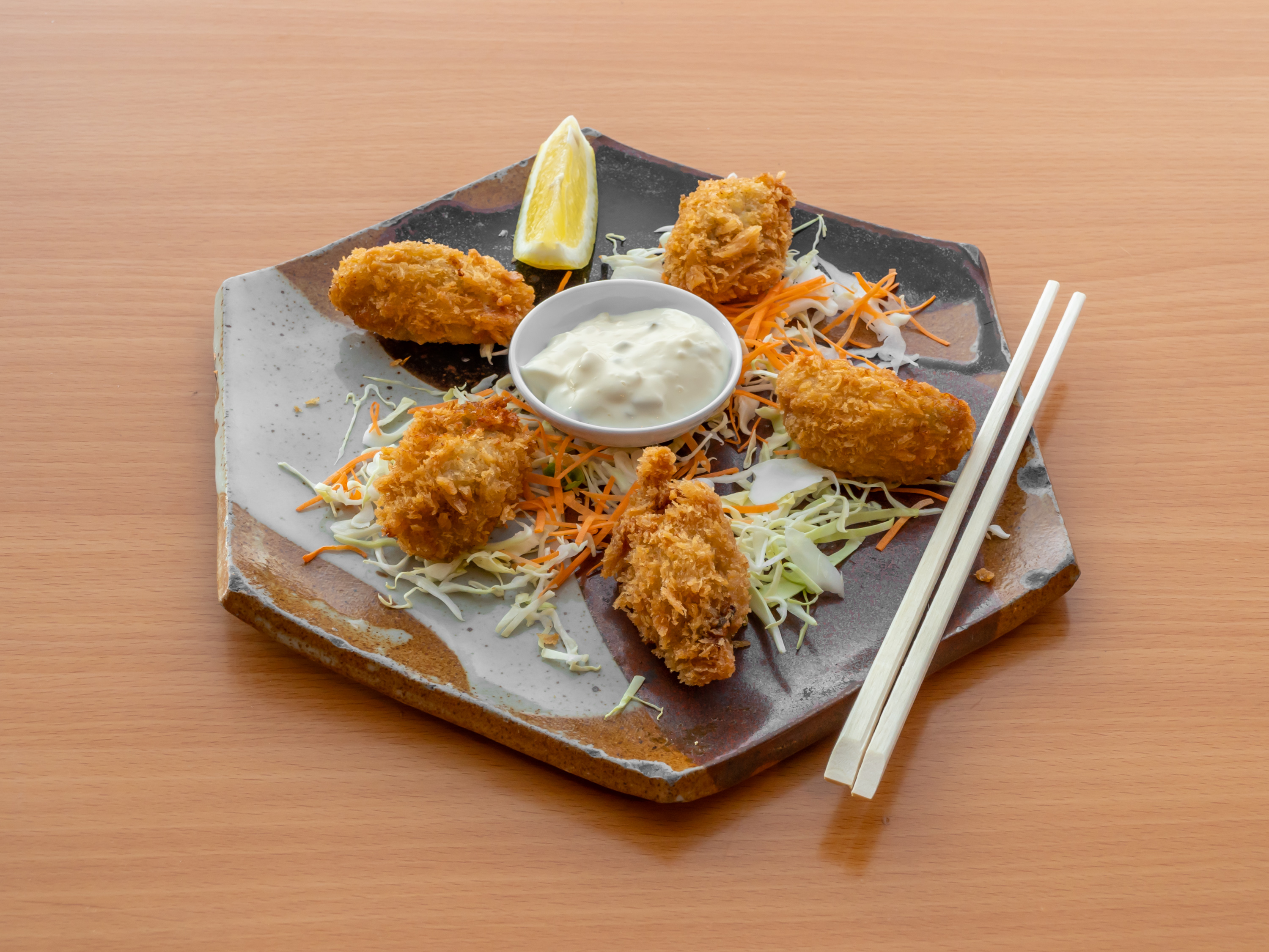 Order Fried Oysters Appertizer food online from Sushi Hub store, Stockton on bringmethat.com