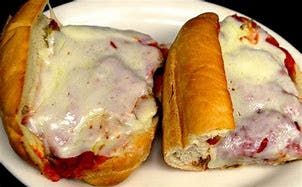 Order Veal Parmigiana Sub - Small 7" food online from Pino Ii Pizzeria & Restaurant store, Nazareth on bringmethat.com