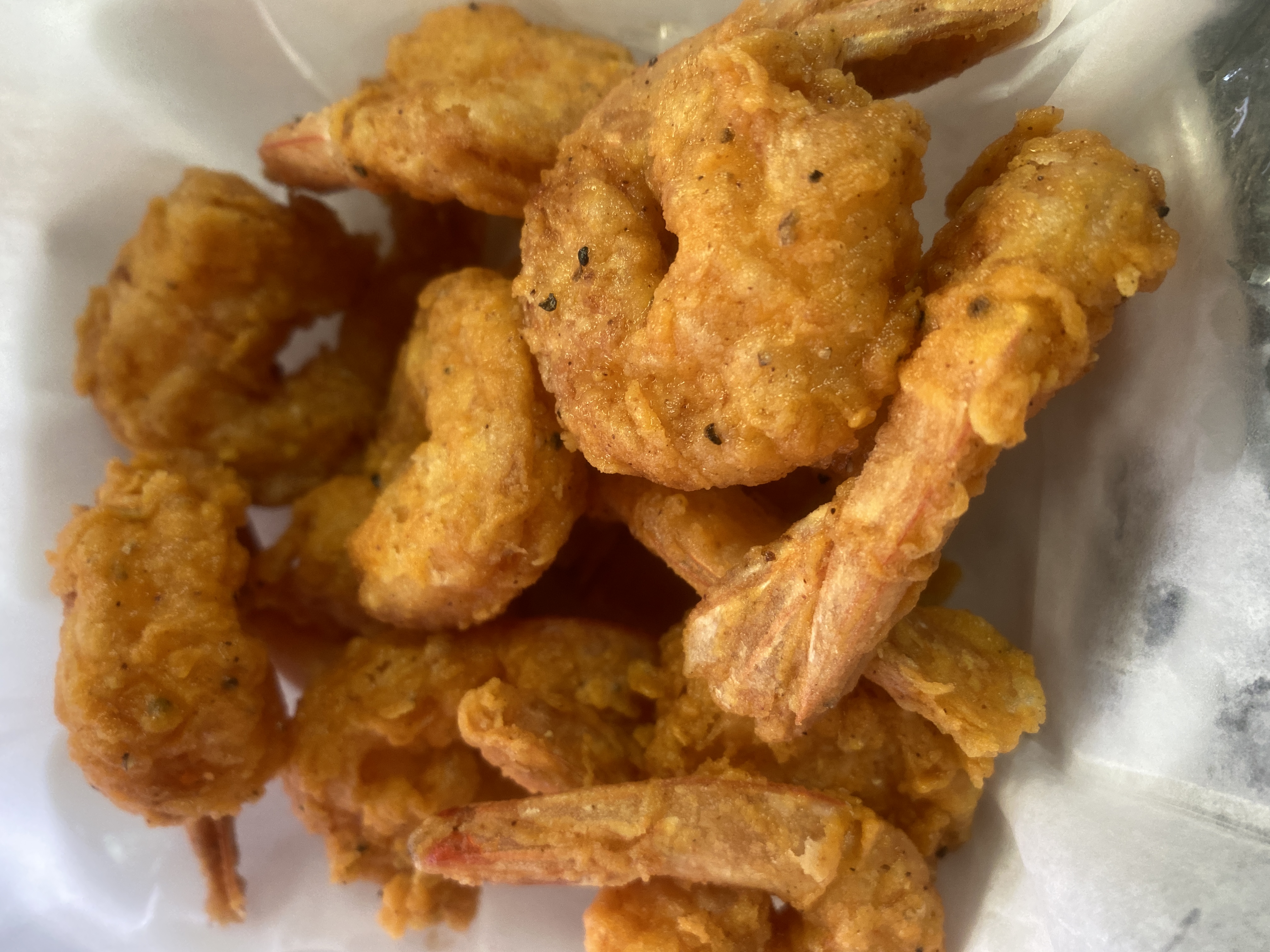 Order 5 Fried Shrimp with Fries and Drink food online from Flava Wingz Spot store, Irvington on bringmethat.com