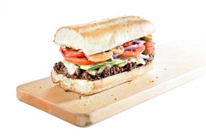 Order Steak Sandwich food online from Fox's Pizza Den store, Freedom on bringmethat.com