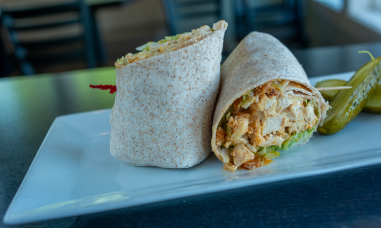 Order Buffalo Chicken Wrap food online from Santucci Square Pizza store, Hatfield on bringmethat.com