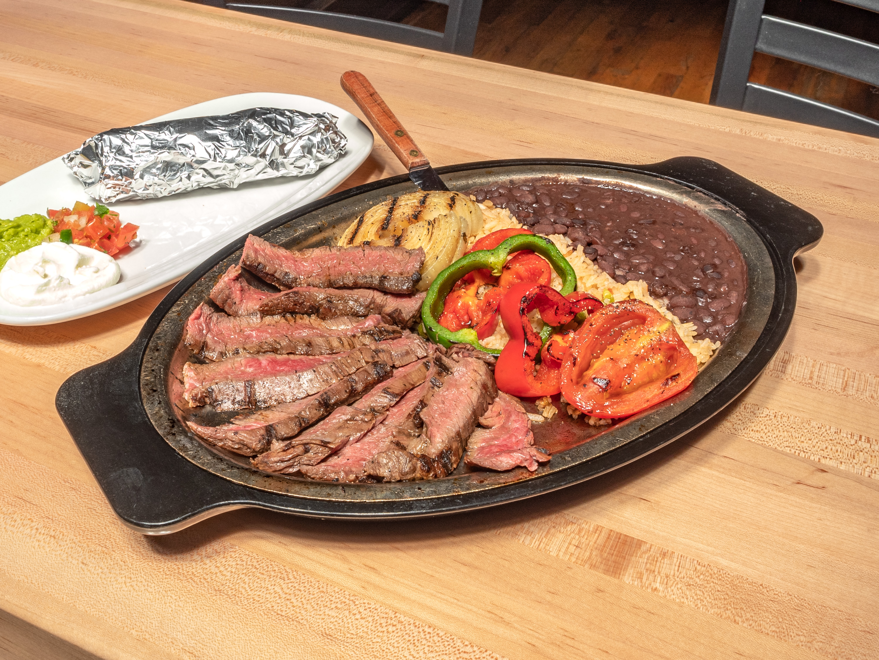 Order Grilled Steak Fajitas food online from Rio Grande Mexican store, Fort Collins on bringmethat.com