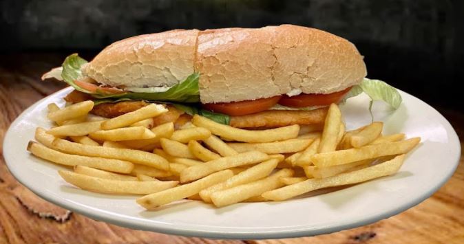 Order Fish Sandwich with French Fries food online from Baliza store, Kearny on bringmethat.com