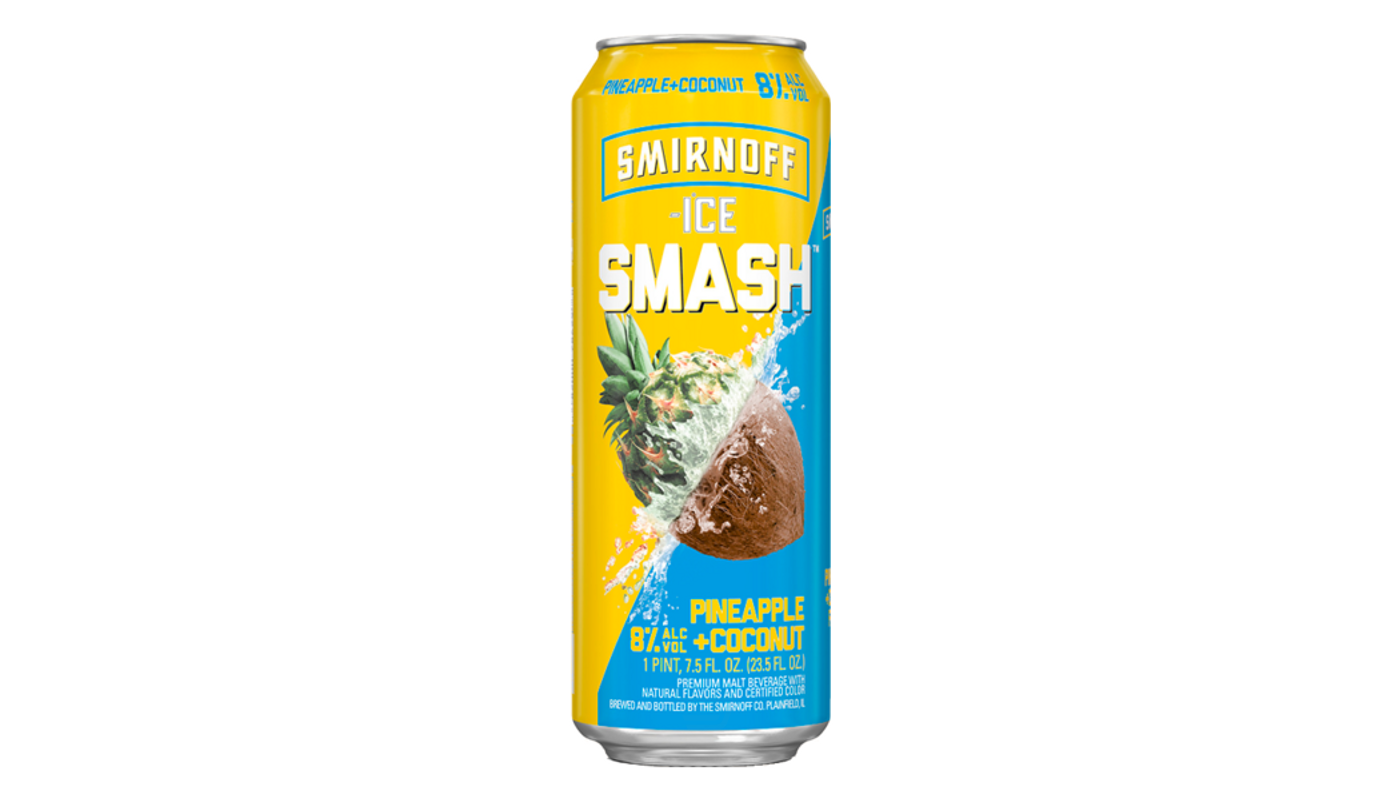 Order Smirnoff Ice Smash Pineapple Coconut 23.5oz Can food online from Circus Liquor store, Los Angeles on bringmethat.com