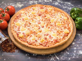 Order Hawaiian Pizza - Medium 12" (6 Slices) food online from Pats Pizzeria store, Lindenwold on bringmethat.com