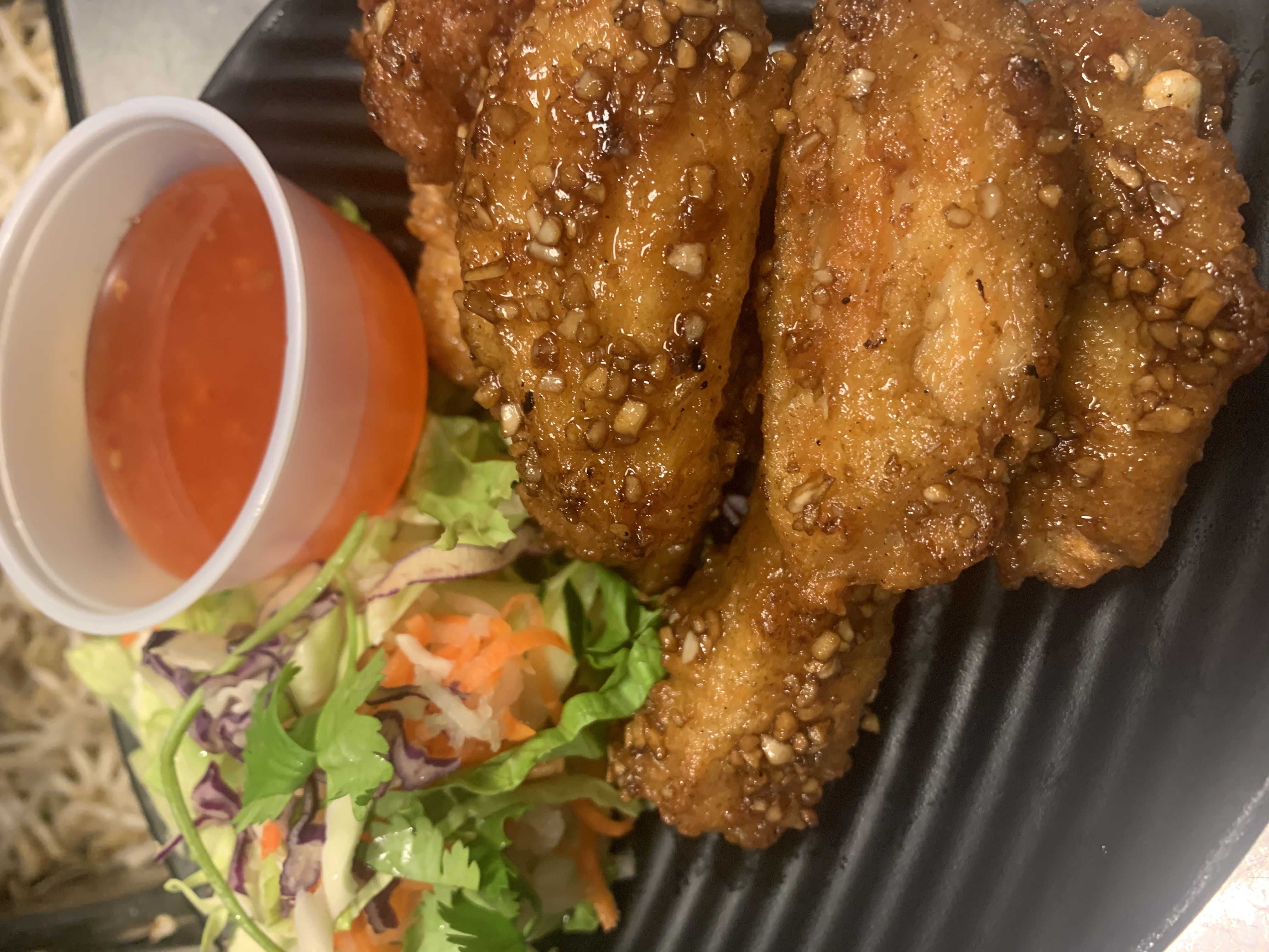 Order 3A. GARLIC & BUTTER (WINGS)- GA BO TOI food online from PT Pho Express store, Buckeye on bringmethat.com