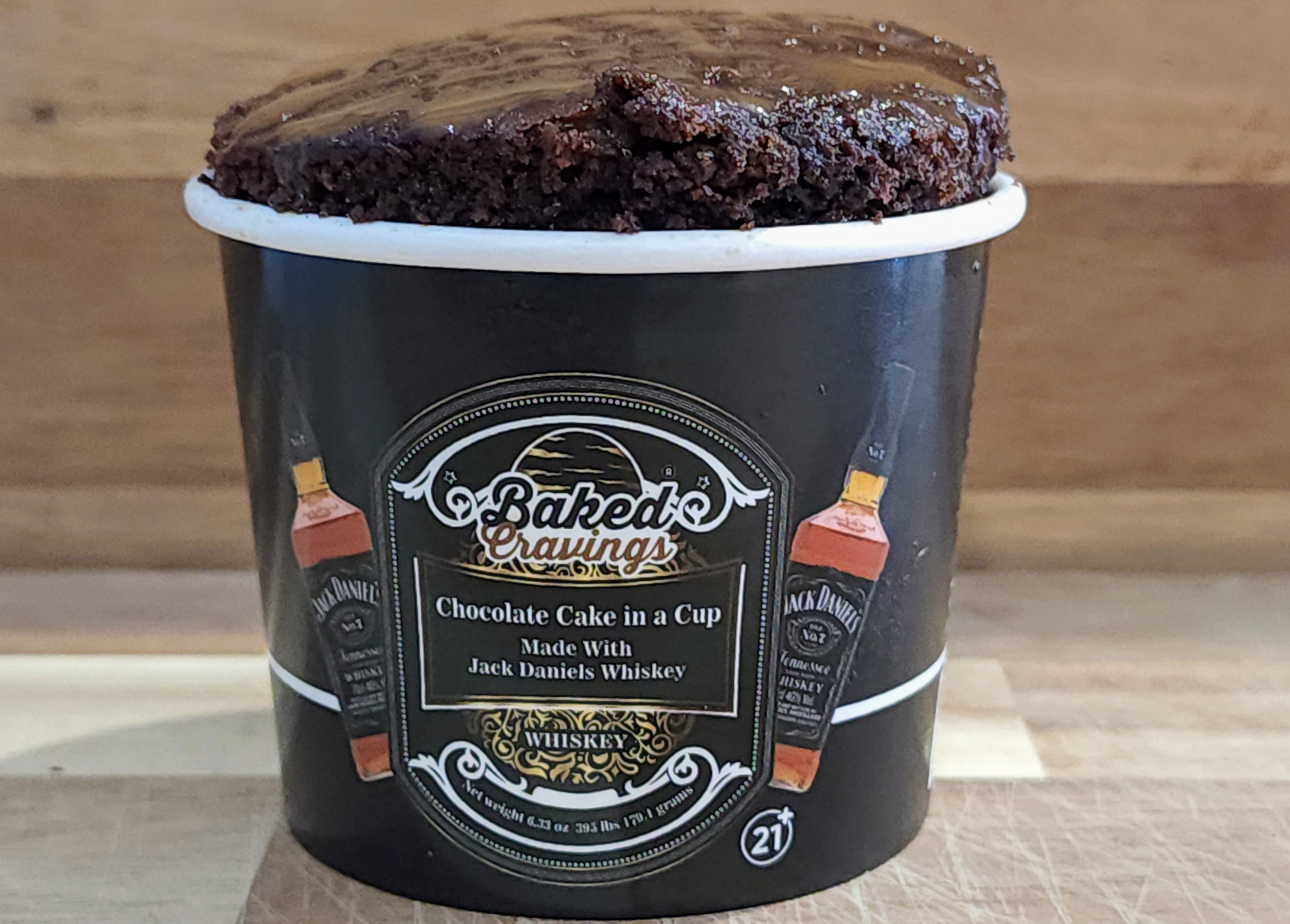 Order Jack Daniels Cake in a Cup 8oz food online from Baked Cravings store, New York on bringmethat.com