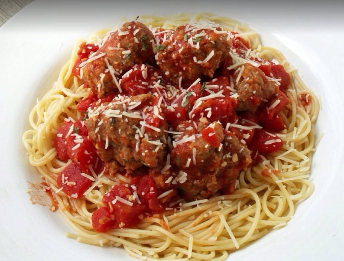 Order The Works Spaghetti - Pasta food online from Italian Garden Dining store, Mountain Home on bringmethat.com