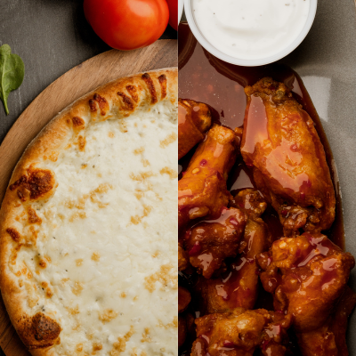 Order 12" Cheese pizza & 8pc wings food online from Ian's Oven Pizza store, Hiram on bringmethat.com