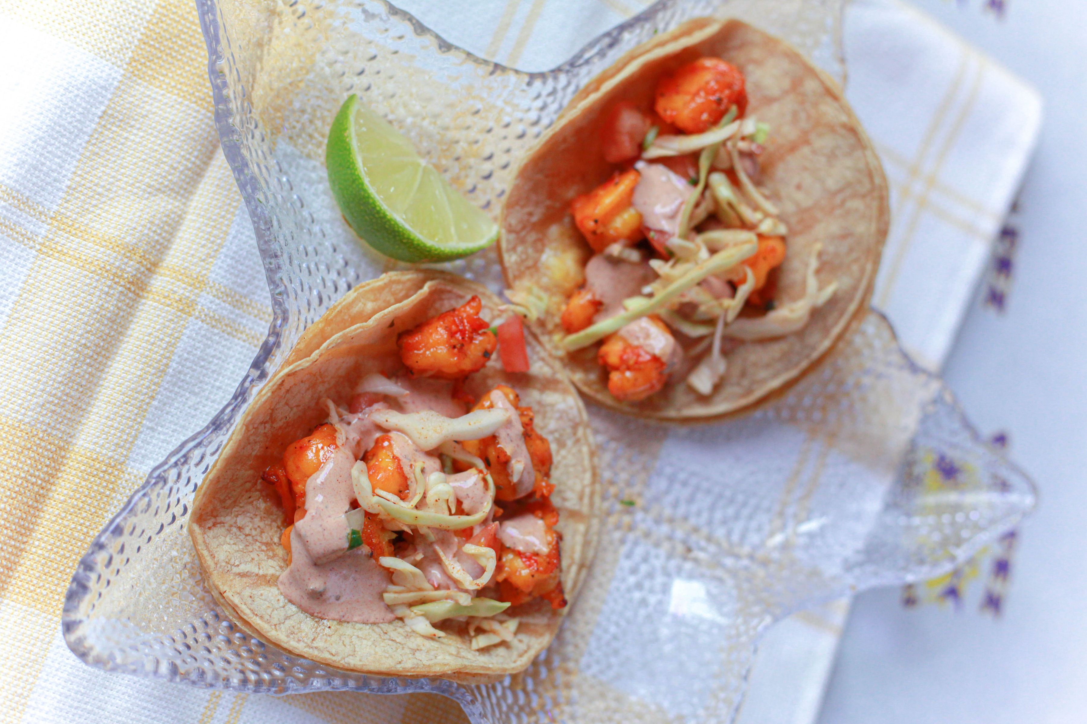 Order Shrimp (2 tacos) food online from Don Pez Fish Tacos store, Chicago on bringmethat.com