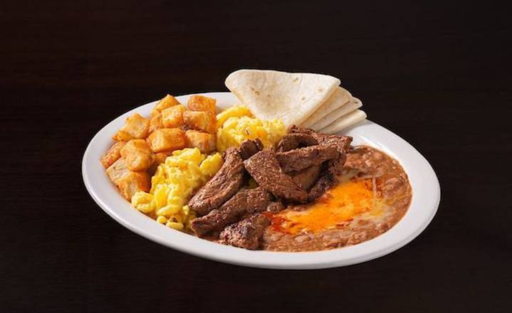 Order Carne Asada Con Huevos ~ food online from El Fresco Mexican Grill store, Sully on bringmethat.com
