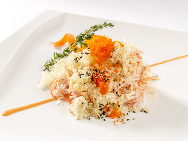 Order Spicy Crab Meat Salad food online from Sushi Station store, Madison on bringmethat.com