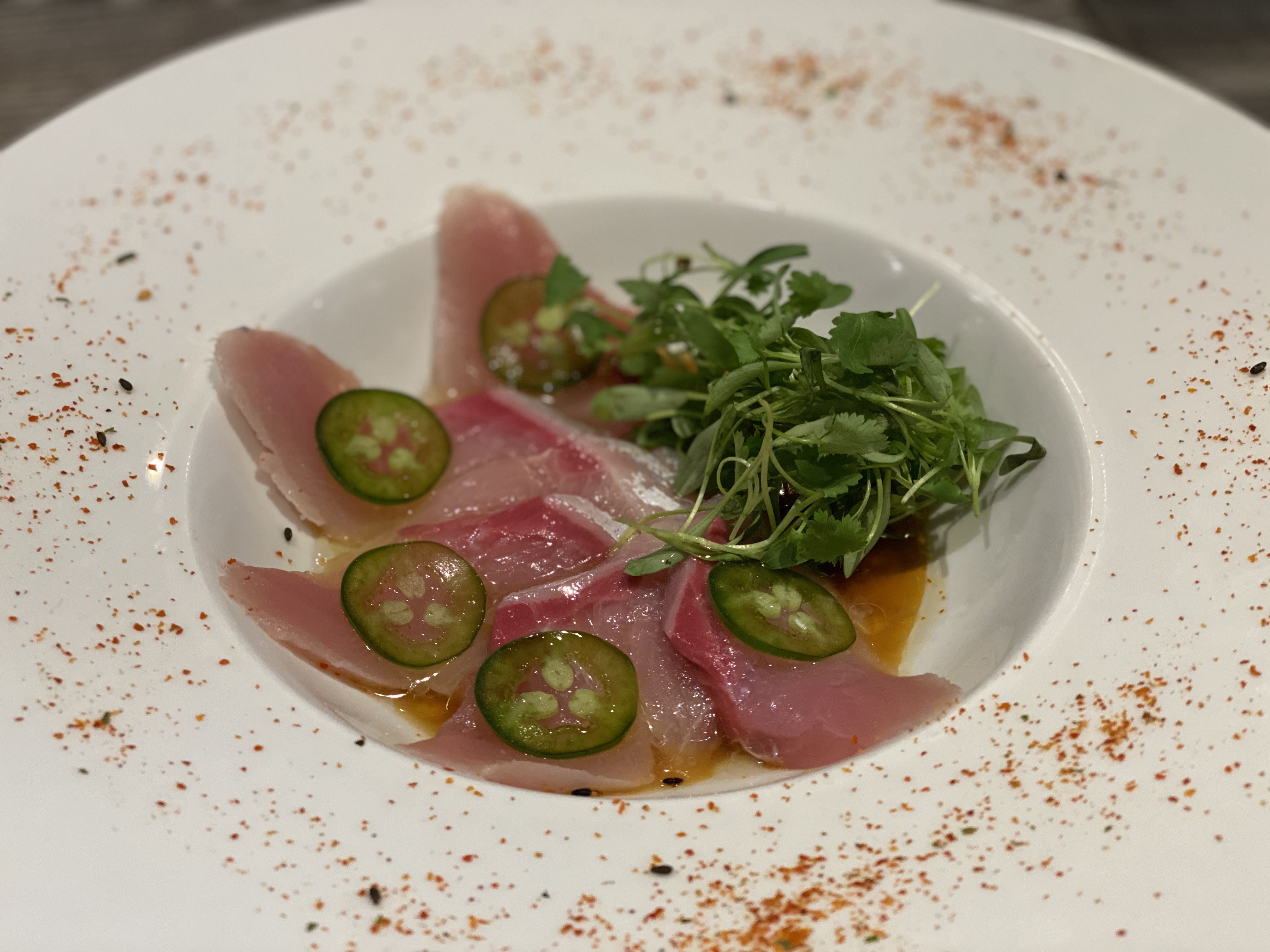 Order Hamachi Jalapeno Sashimi food online from Sushi Confidential store, San Jose on bringmethat.com