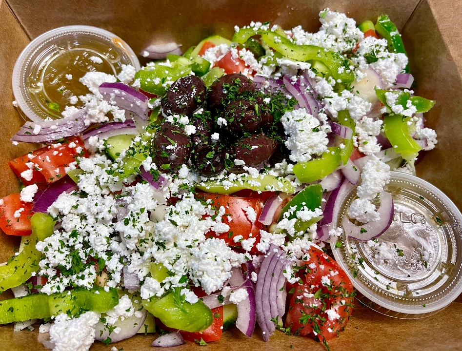 Order MEDITERRANEAN SALAD food online from Bitcoin Pizza store, Seattle on bringmethat.com