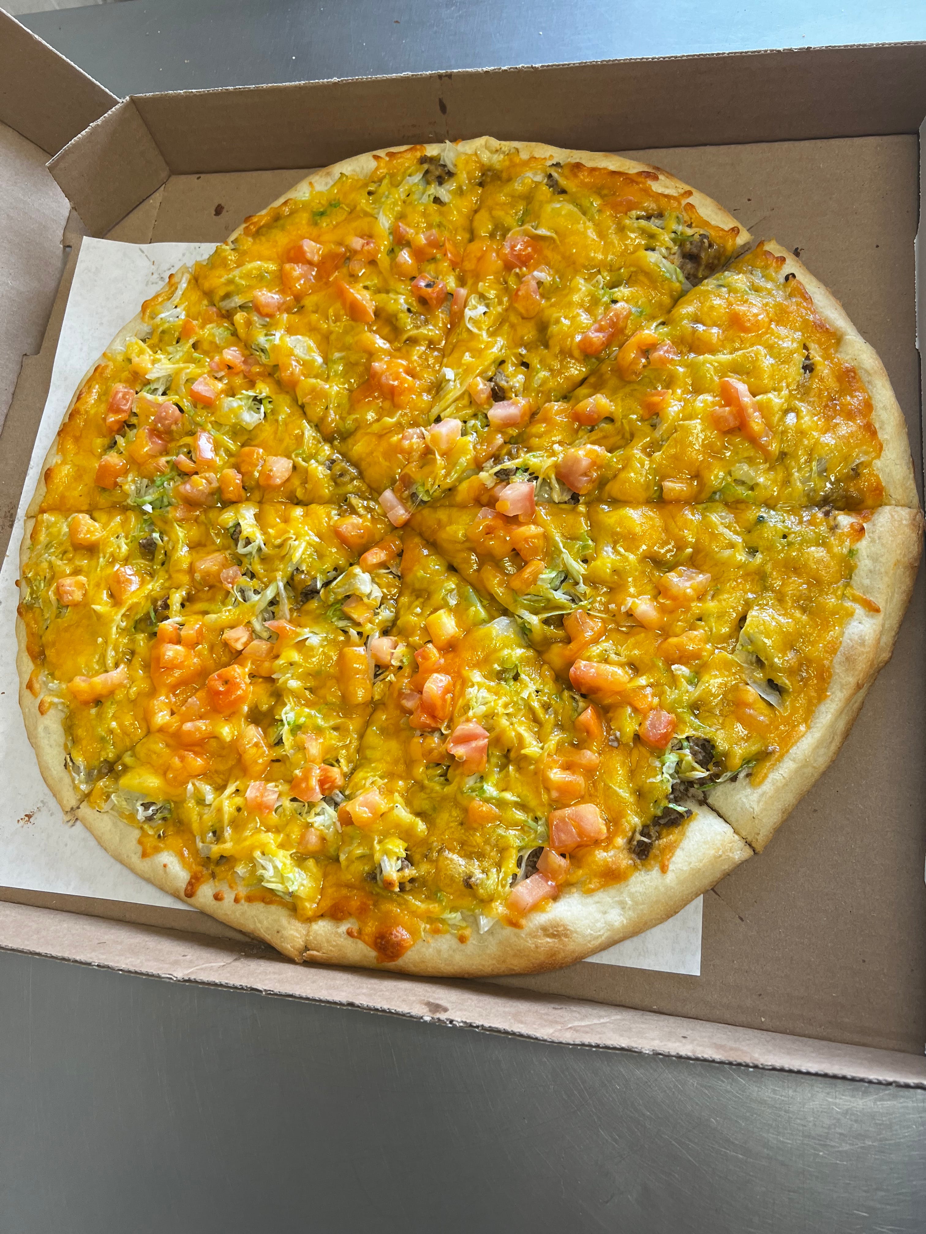 Order Taco Pizza - Medium 14'' food online from Anthony's Pizzeria store, Wind Gap on bringmethat.com