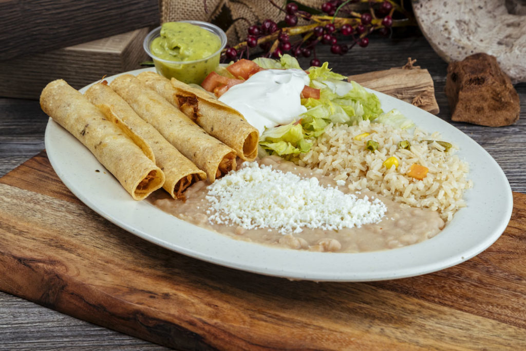 Order Taquito Plate food online from Toms #1 store, Los Angeles on bringmethat.com
