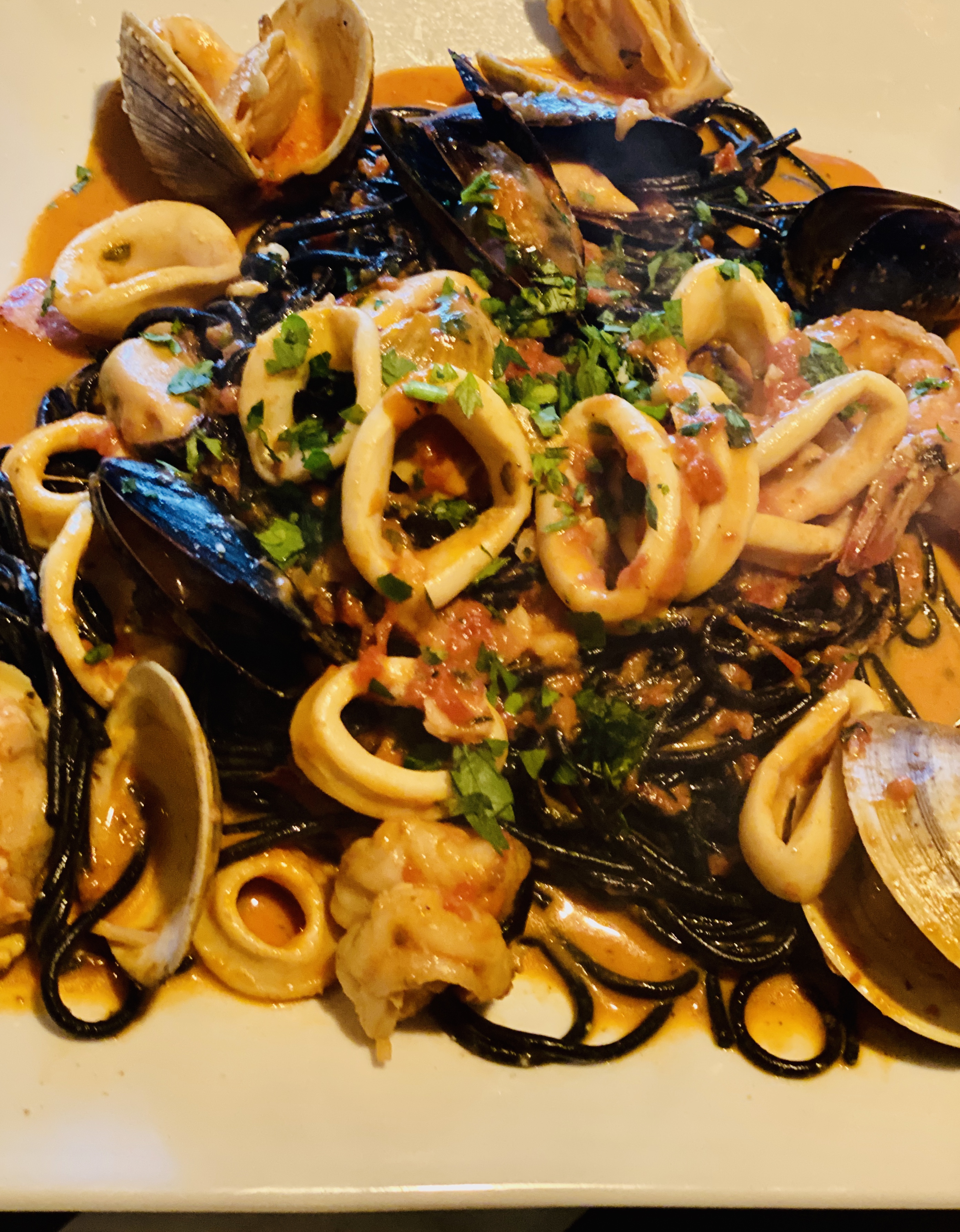Order Black linguini seafood  food online from Chris Pizza store, Clifton on bringmethat.com