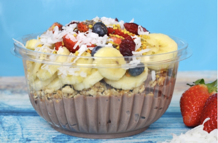 Order Organic Peanut Butter Acai Bowl food online from Fancy Juice store, New York on bringmethat.com