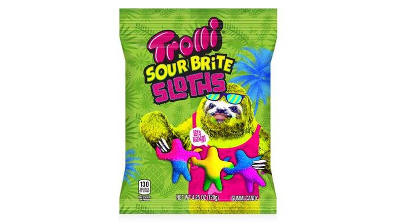 Order Trolli, Sour Brite Sloths Gummy Candy food online from Trumbull Mobil store, Trumbull on bringmethat.com