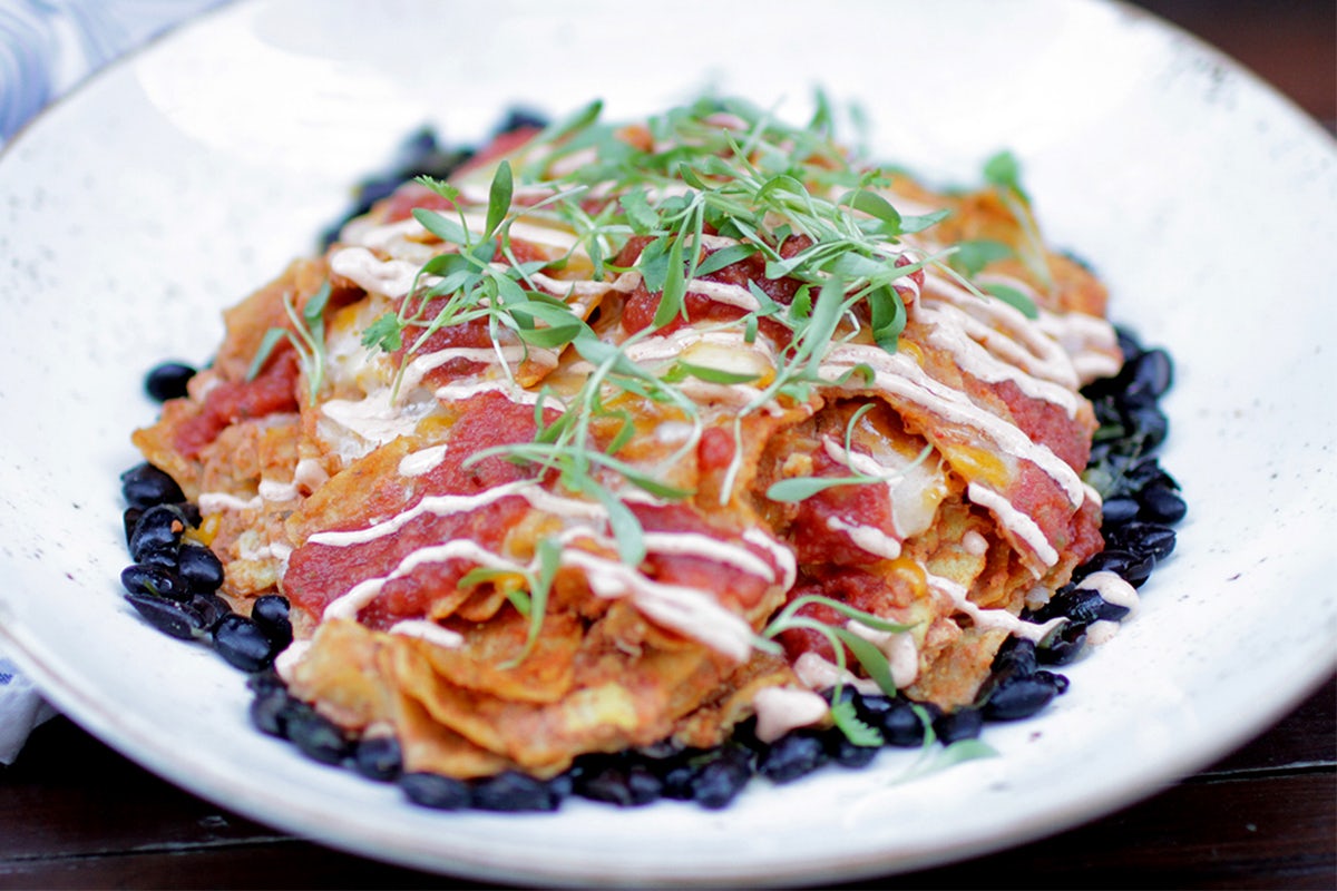 Order Chilaquiles food online from Lazy Dog store, Cupertino on bringmethat.com