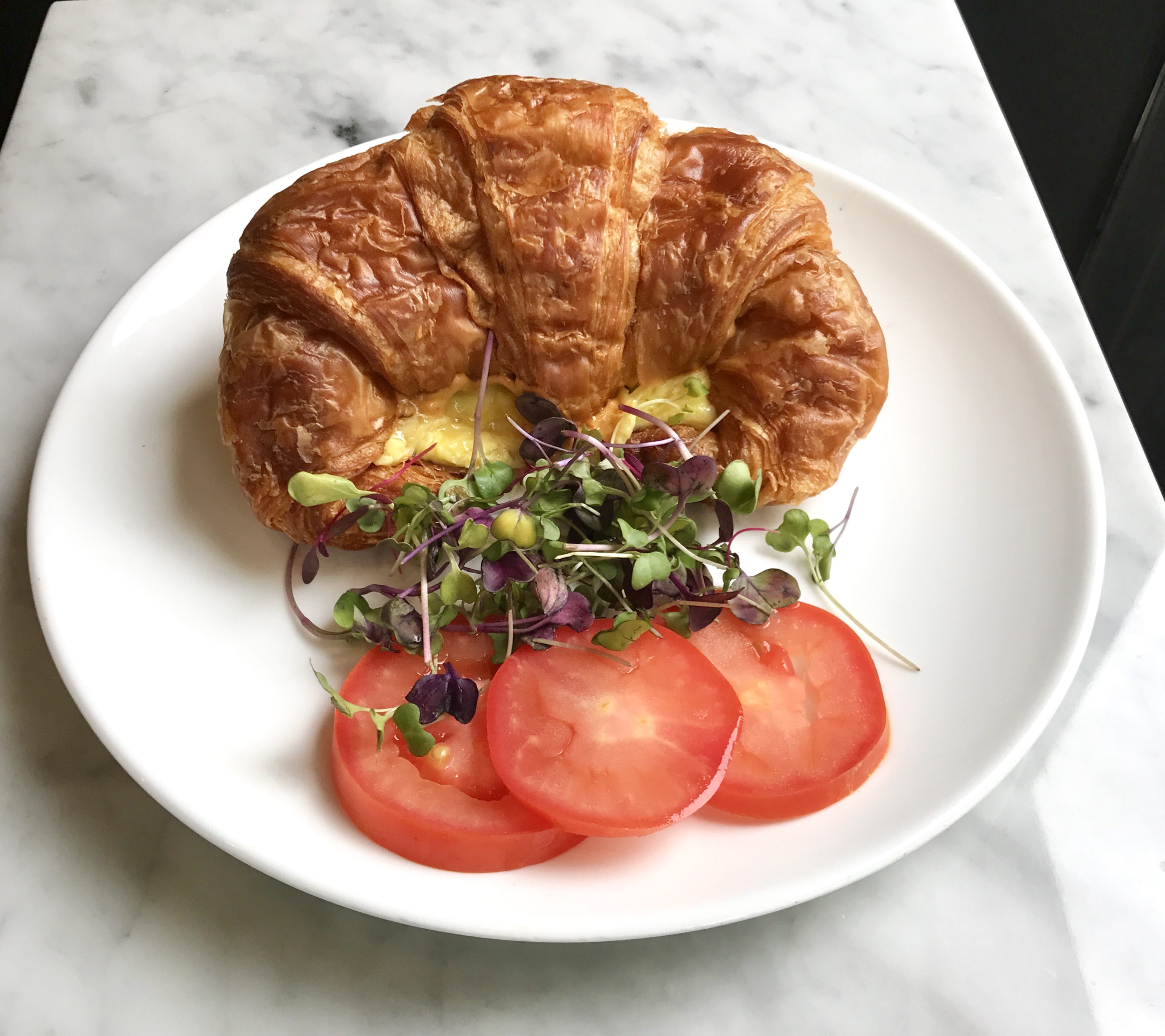 Order Egg Croissant & Salad food online from Wattle Cafe store, New York on bringmethat.com