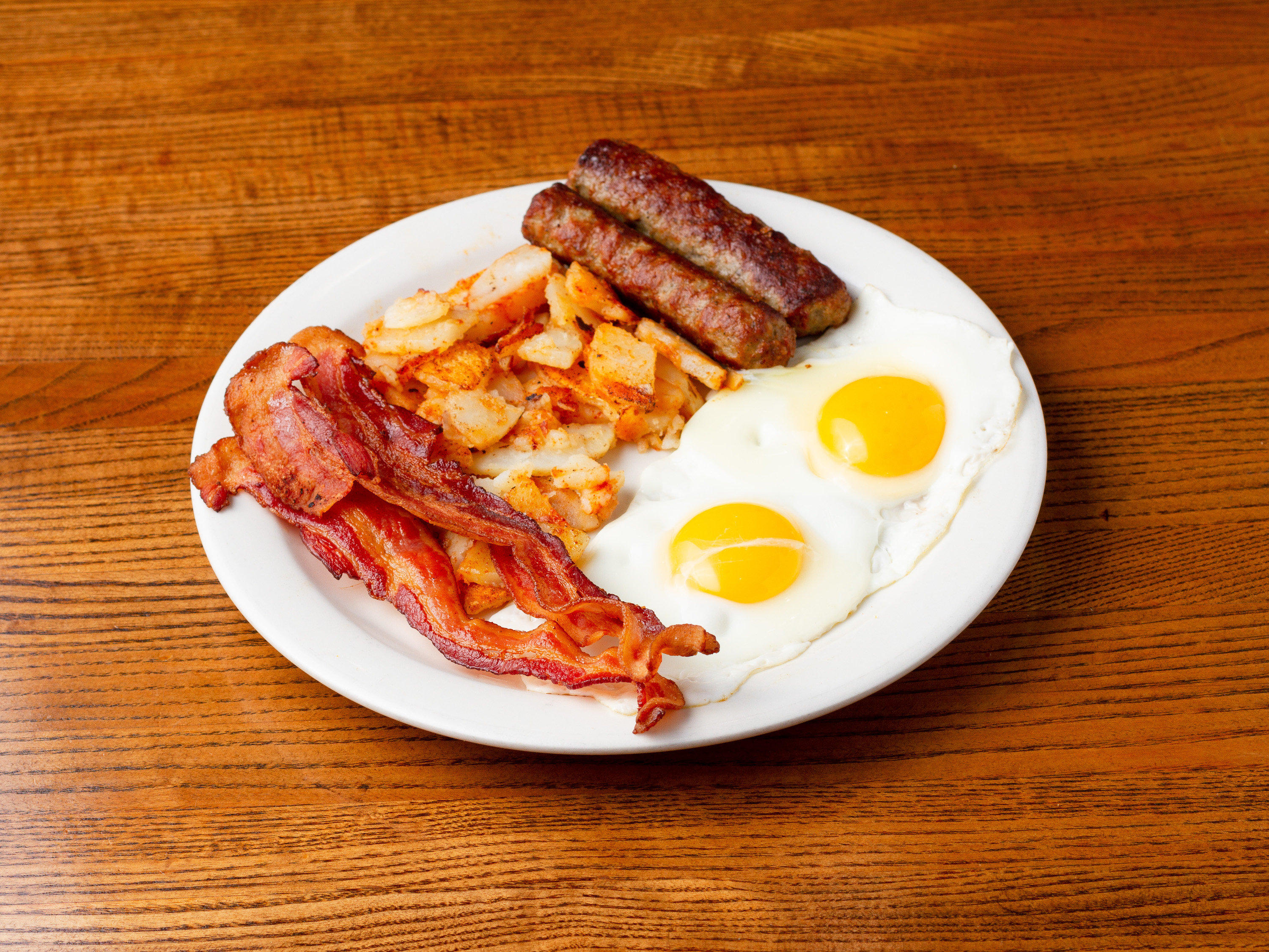Order 2 Eggs Any Style with Home Fries food online from Pizza Sauce store, Rosedale on bringmethat.com