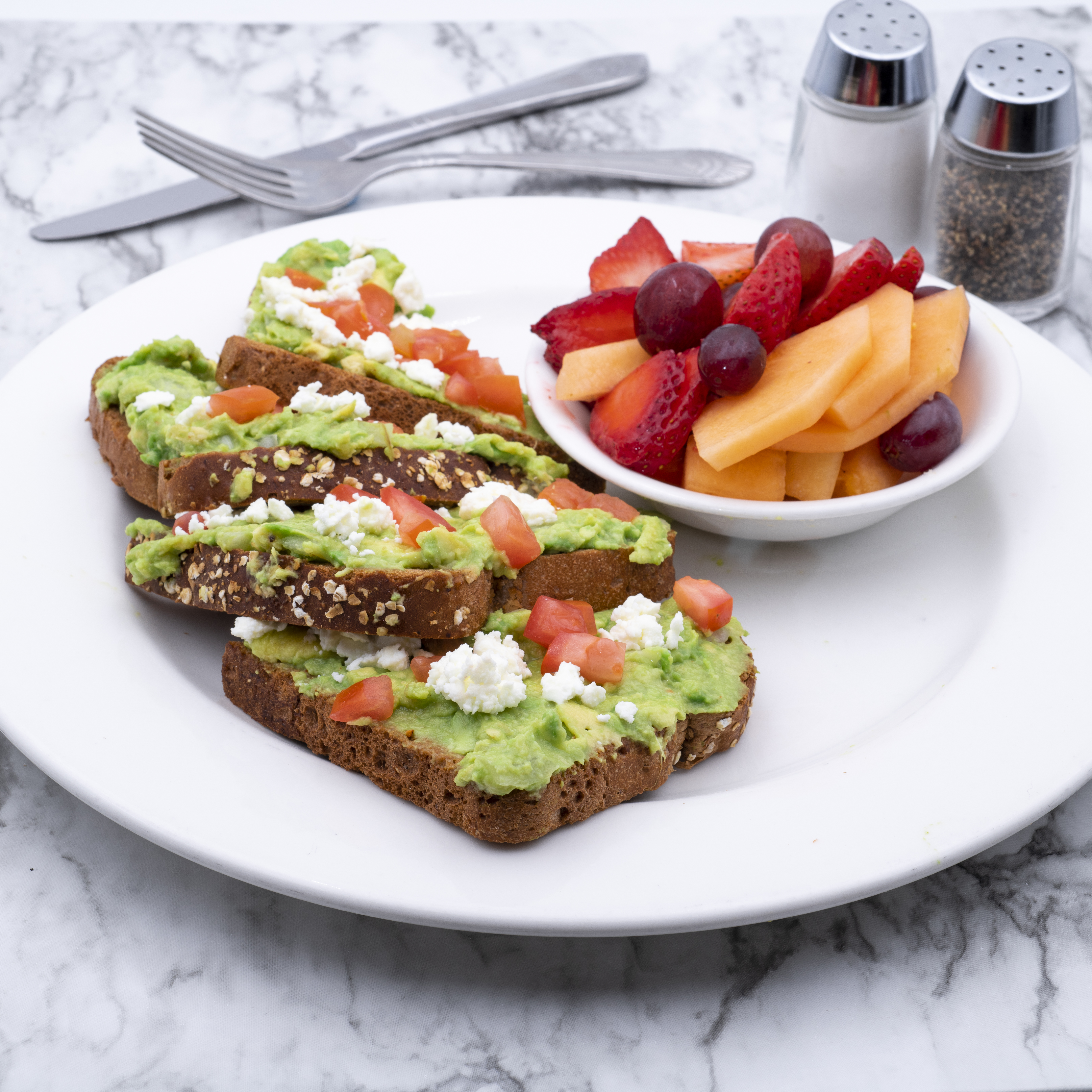 Order Avocado Toast Topped with 2 Eggs food online from The Original Pancake House store, Fort Worth on bringmethat.com