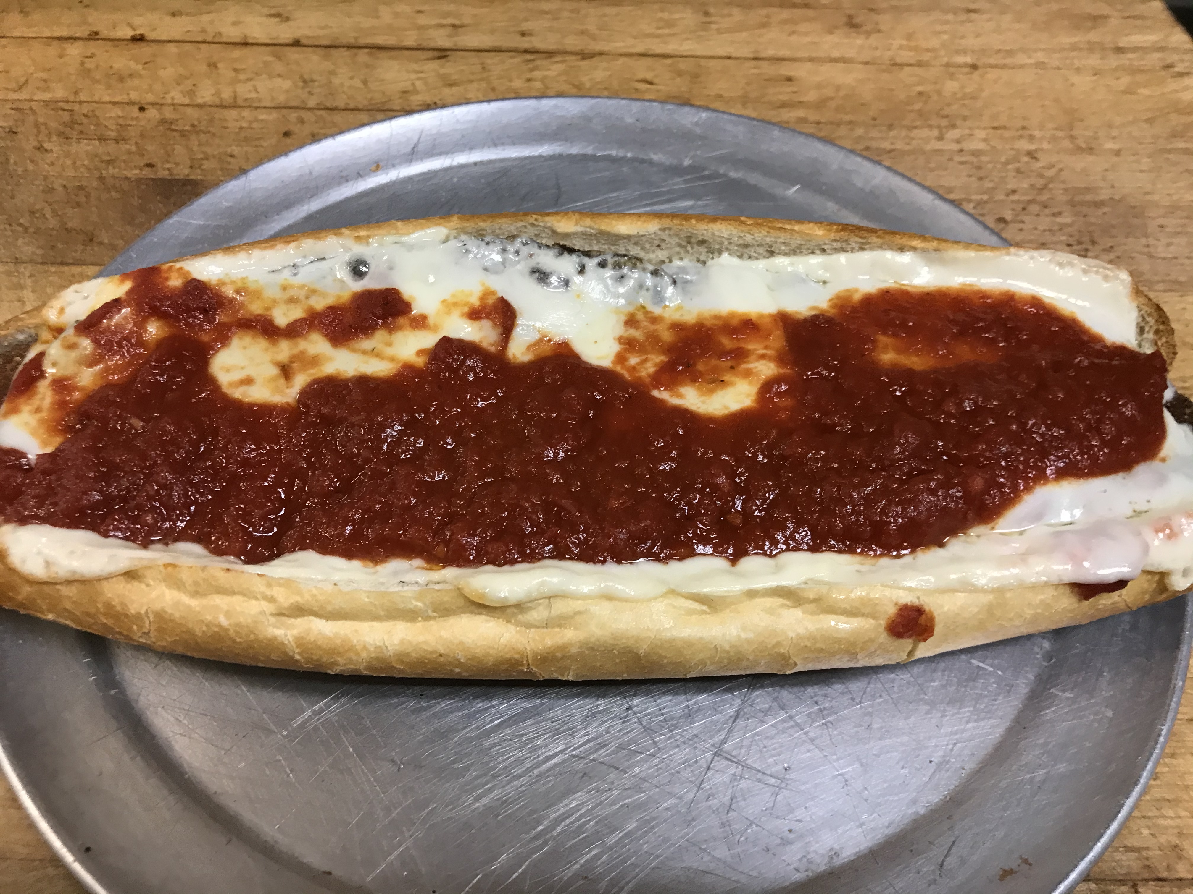 Order Eggplant Parmigiana Hot Sandwich food online from Sal Vito Pizza at Ritz store, Voorhees on bringmethat.com