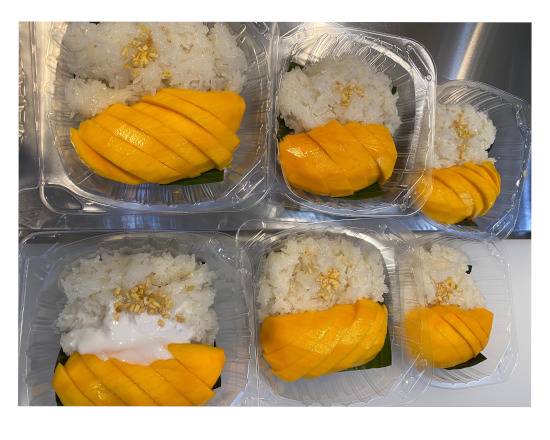 Order Sweet Sticky Rice With Mango food online from Hug Thai Express store, La Mesa on bringmethat.com