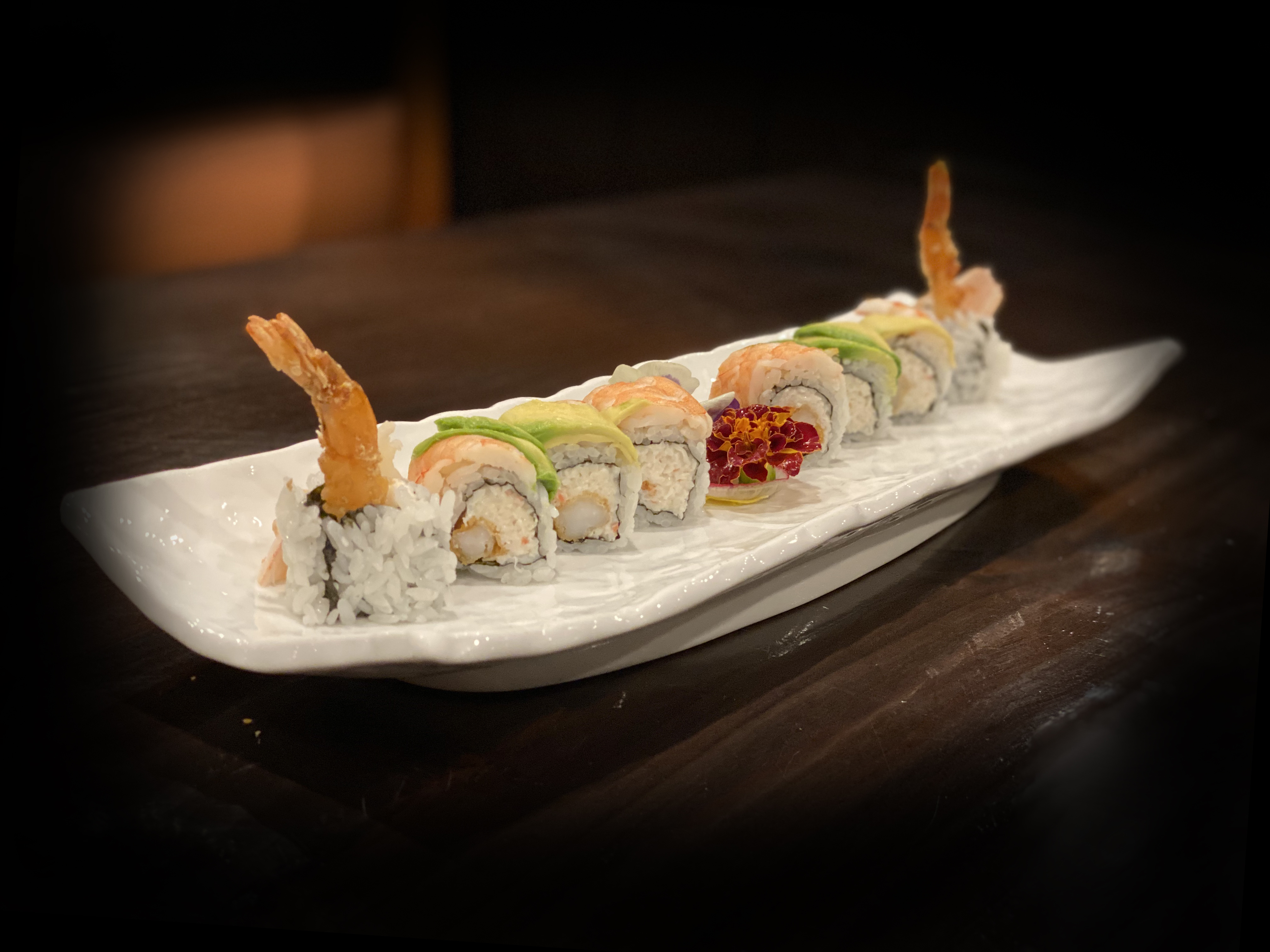 Order T5. Shrimp Killer Roll food online from Hikari Sushi And Ramen store, Corona on bringmethat.com