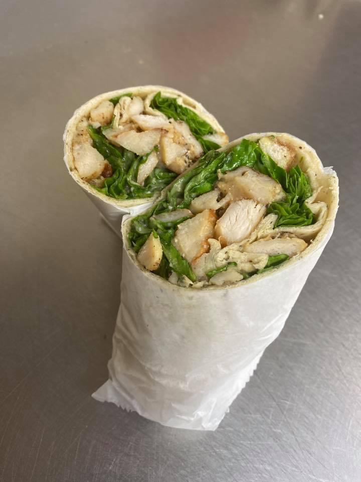 Order Chicken Caesar Wrap food online from Township Deli store, Turnersville on bringmethat.com