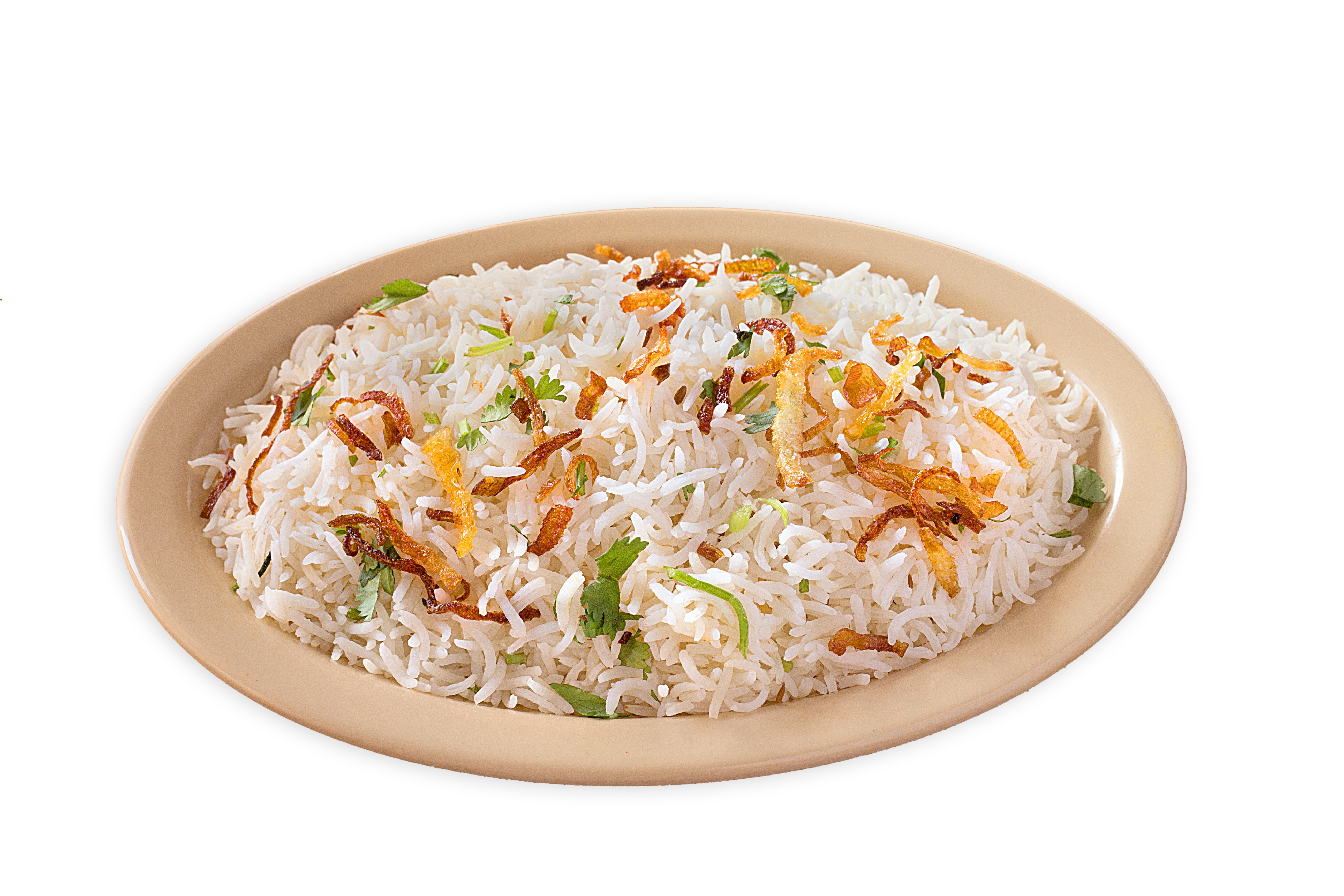 Order Large Zeera Rice food online from Asma's Cuisine Indian Restaurant store, Duluth on bringmethat.com