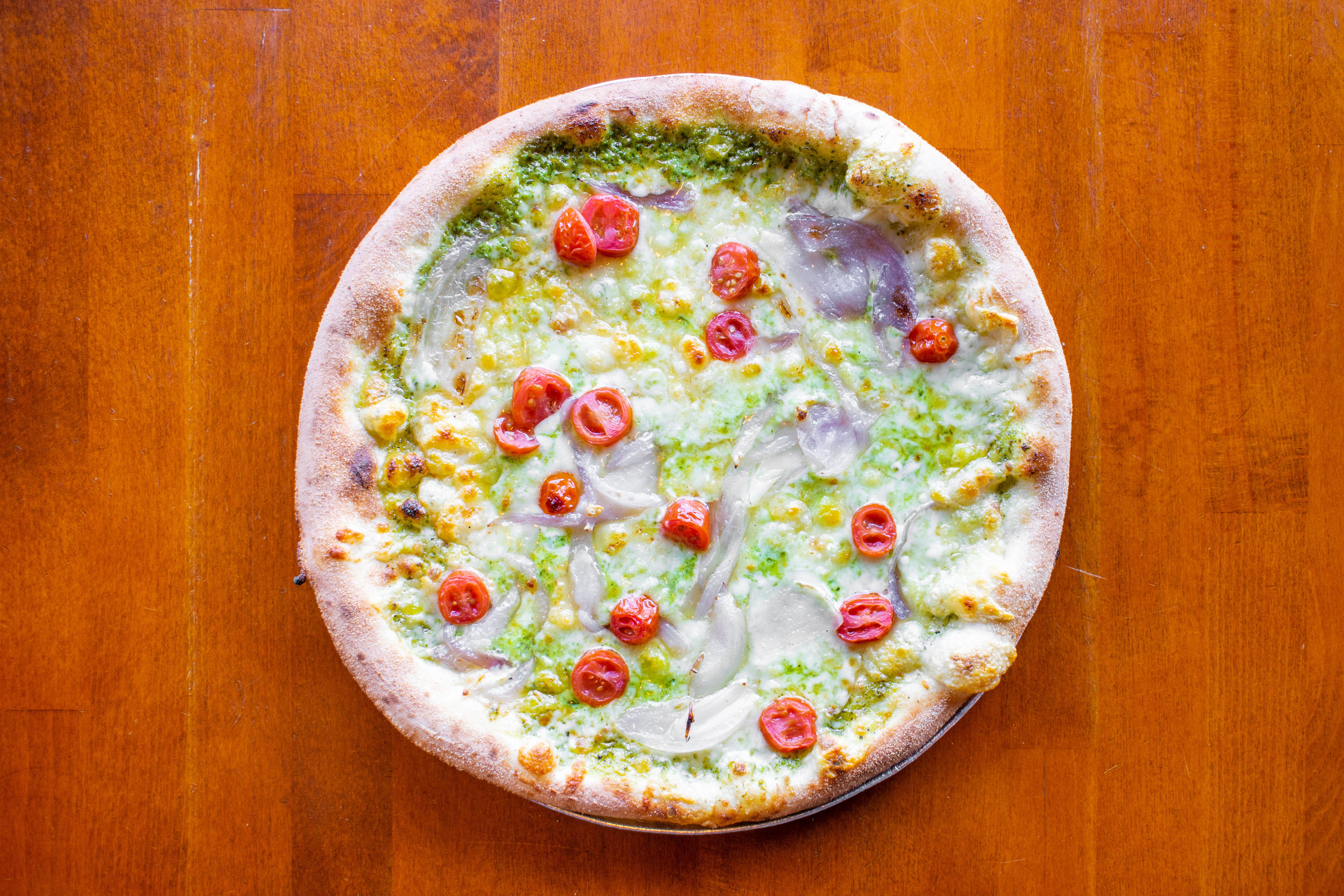 Order Pesto Pizza - Individual 12'' (4 Slices) food online from Fiamma Wood Fired Pizza store, Westfield on bringmethat.com