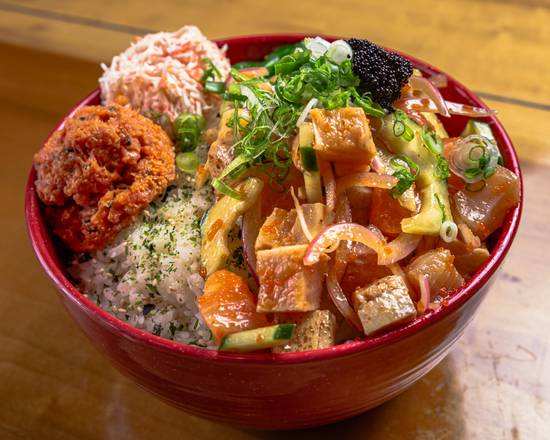 Order Large Poke Bowl (Over Rice or Mixed Salad) food online from Poke Poku store, Henderson on bringmethat.com