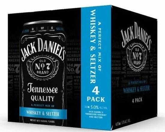 Order Jack Daniels Whiskey & Seltzer 4PK food online from Windy City Liquor Market store, El Cajon on bringmethat.com