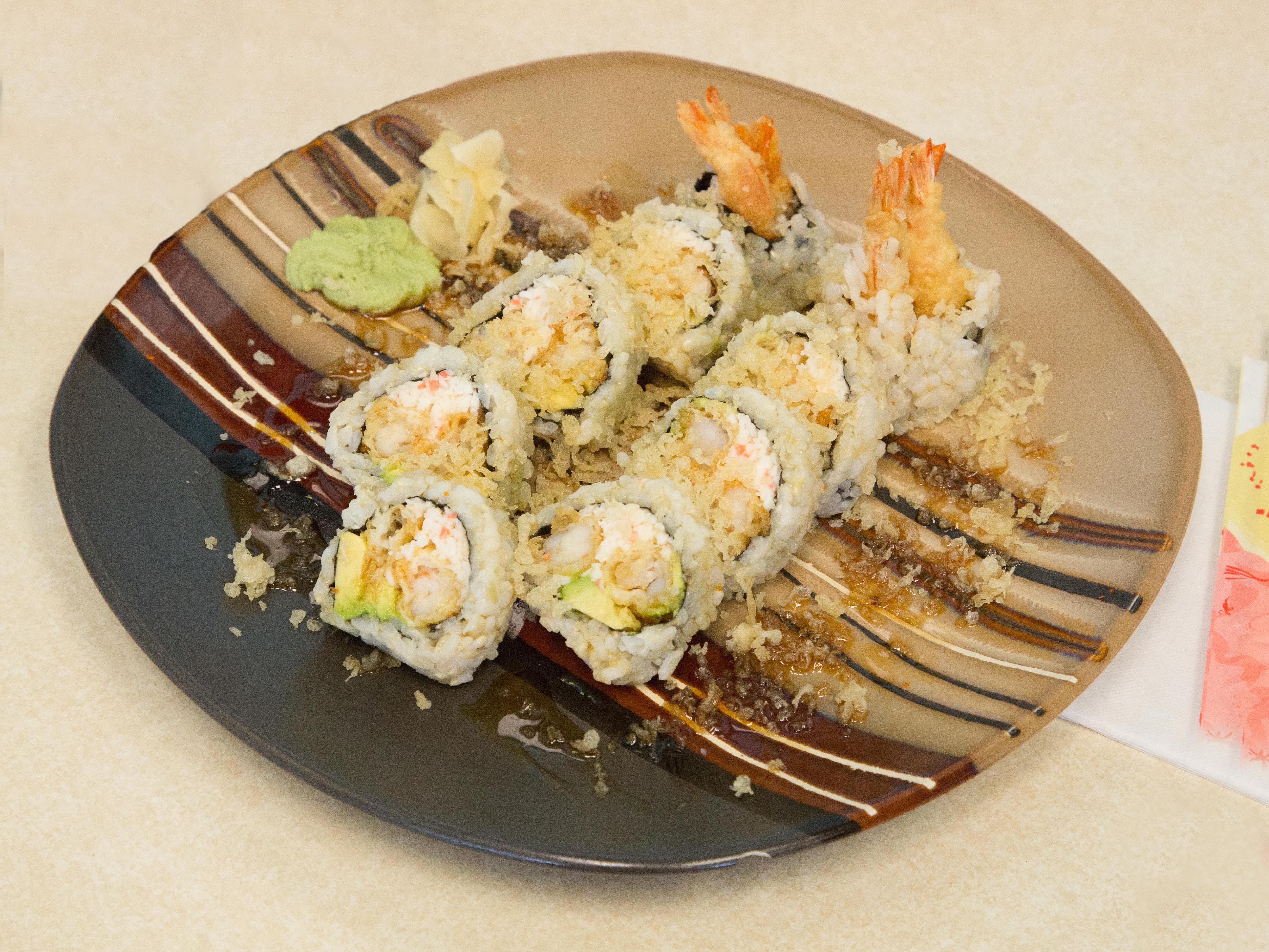 Order 10 Piece Bourbon Street Roll food online from Jazz Sushi Bar store, New Orleans on bringmethat.com