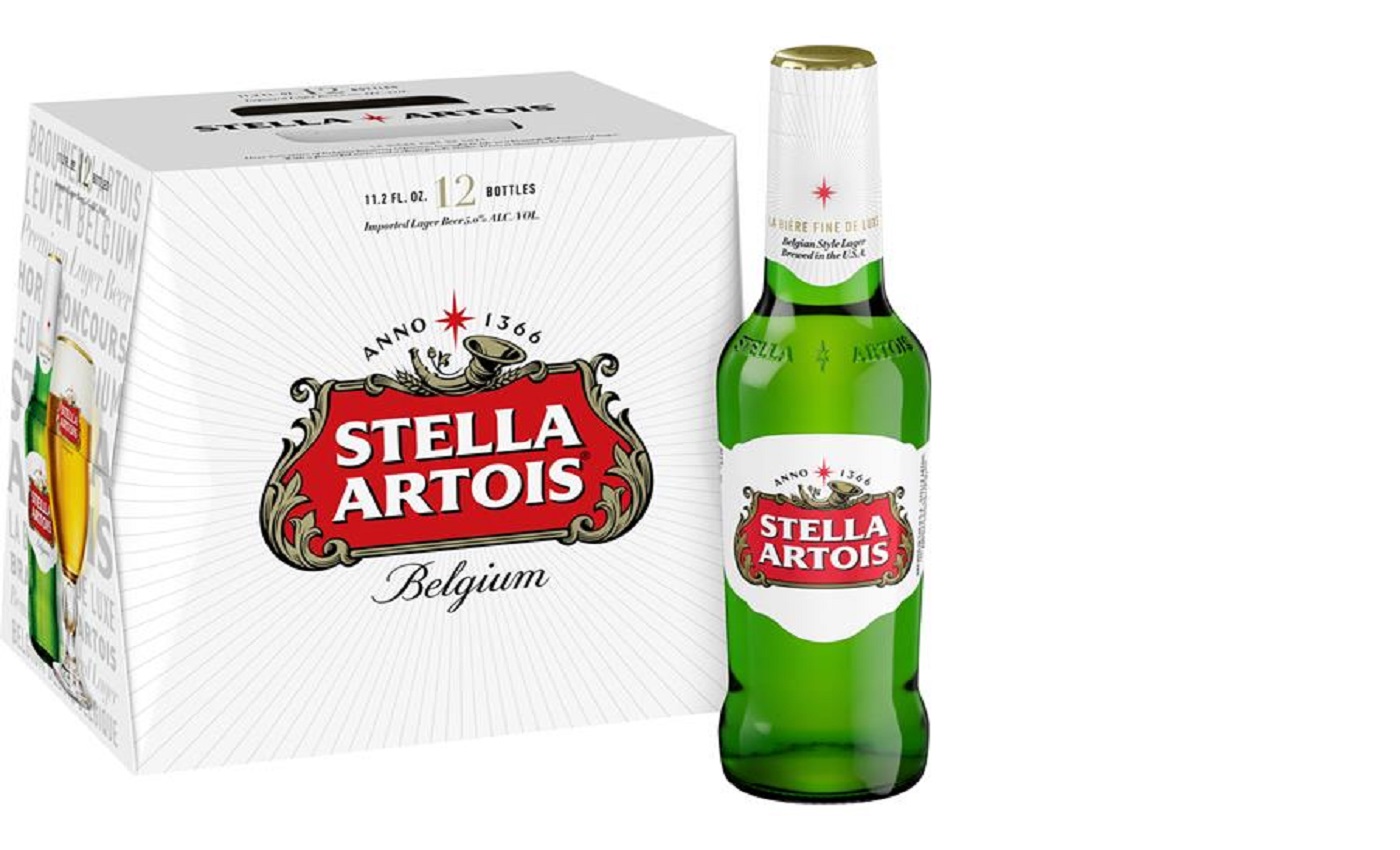 Order Stella Artois 12 Pack Bottles food online from Village Wine & Spirits store, Ventura on bringmethat.com