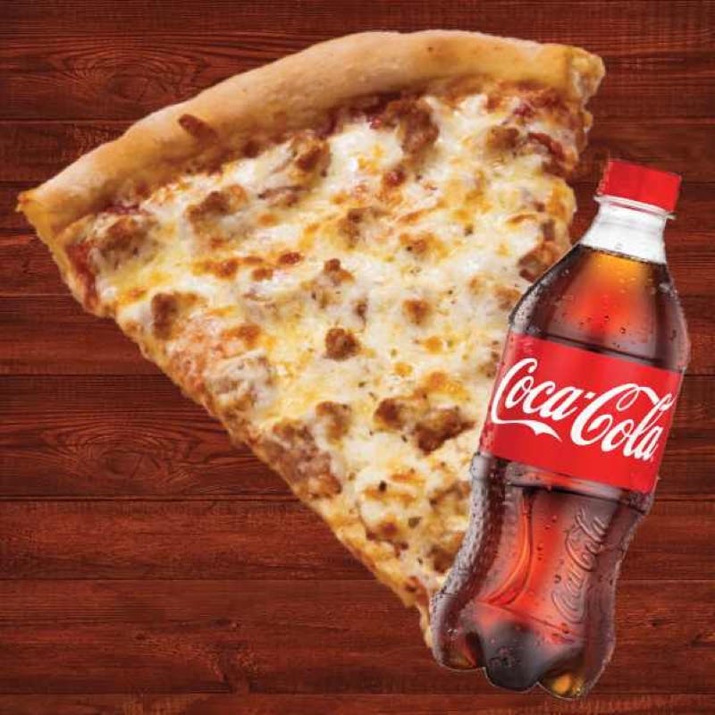 Order Jumbo Pizza Slice & Soda - Slice food online from Rosati Pizza store, Maricopa on bringmethat.com