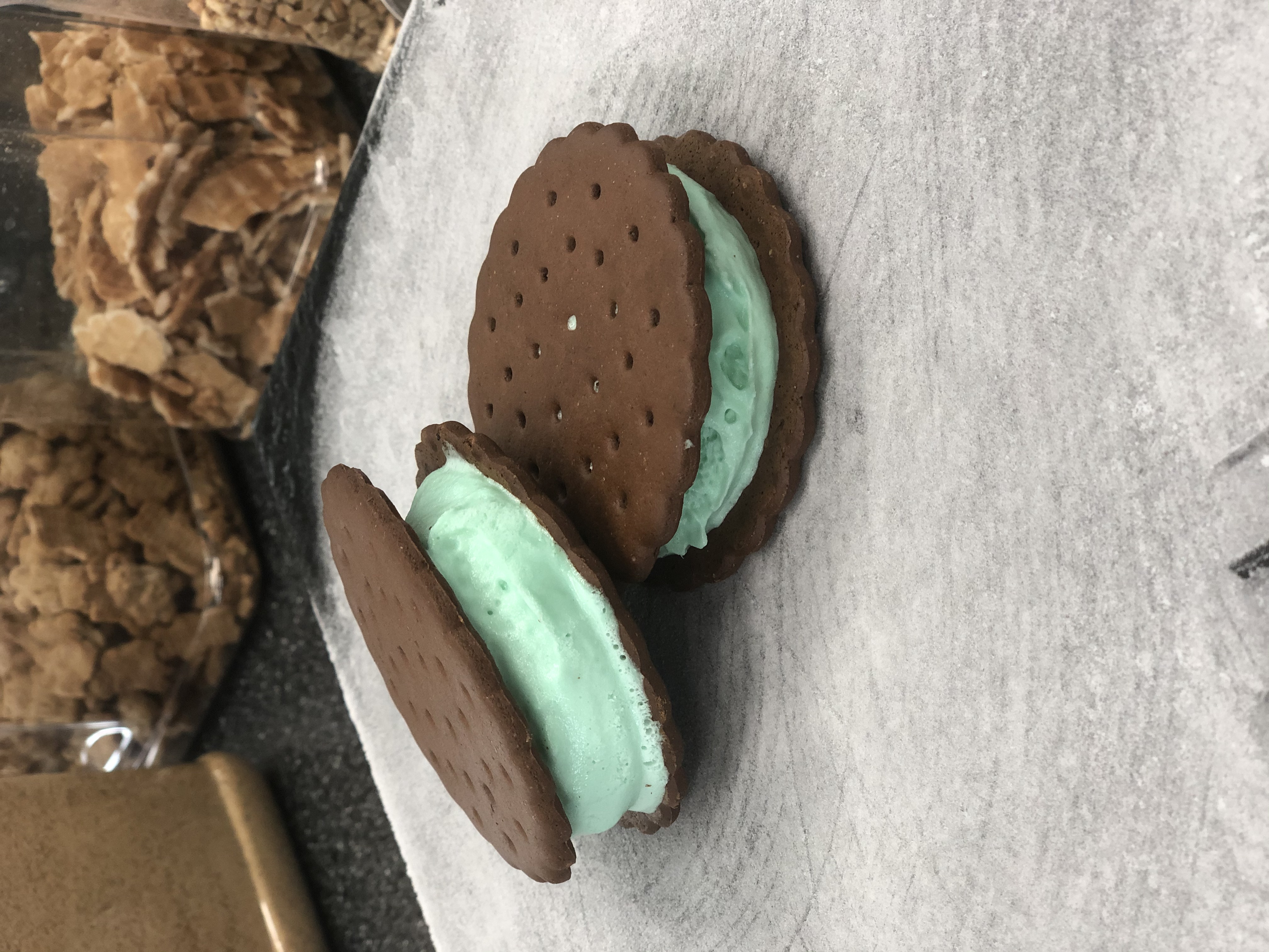 Order Mint IC Sandwich food online from Super Scoops Ice Cream store, Dayton on bringmethat.com