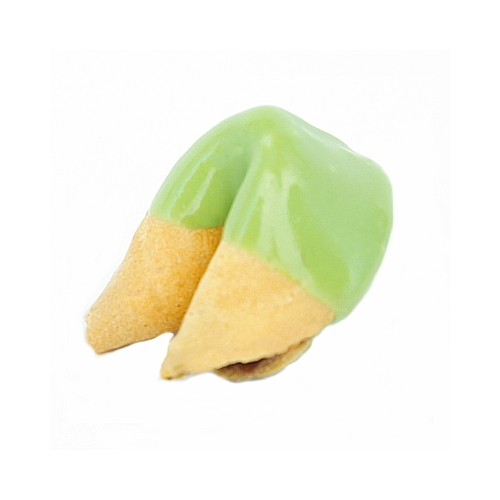 Order Medium Green Chocolate Covered Fortune Cookies food online from Fancy Fortune Cookies store, Indianapolis on bringmethat.com