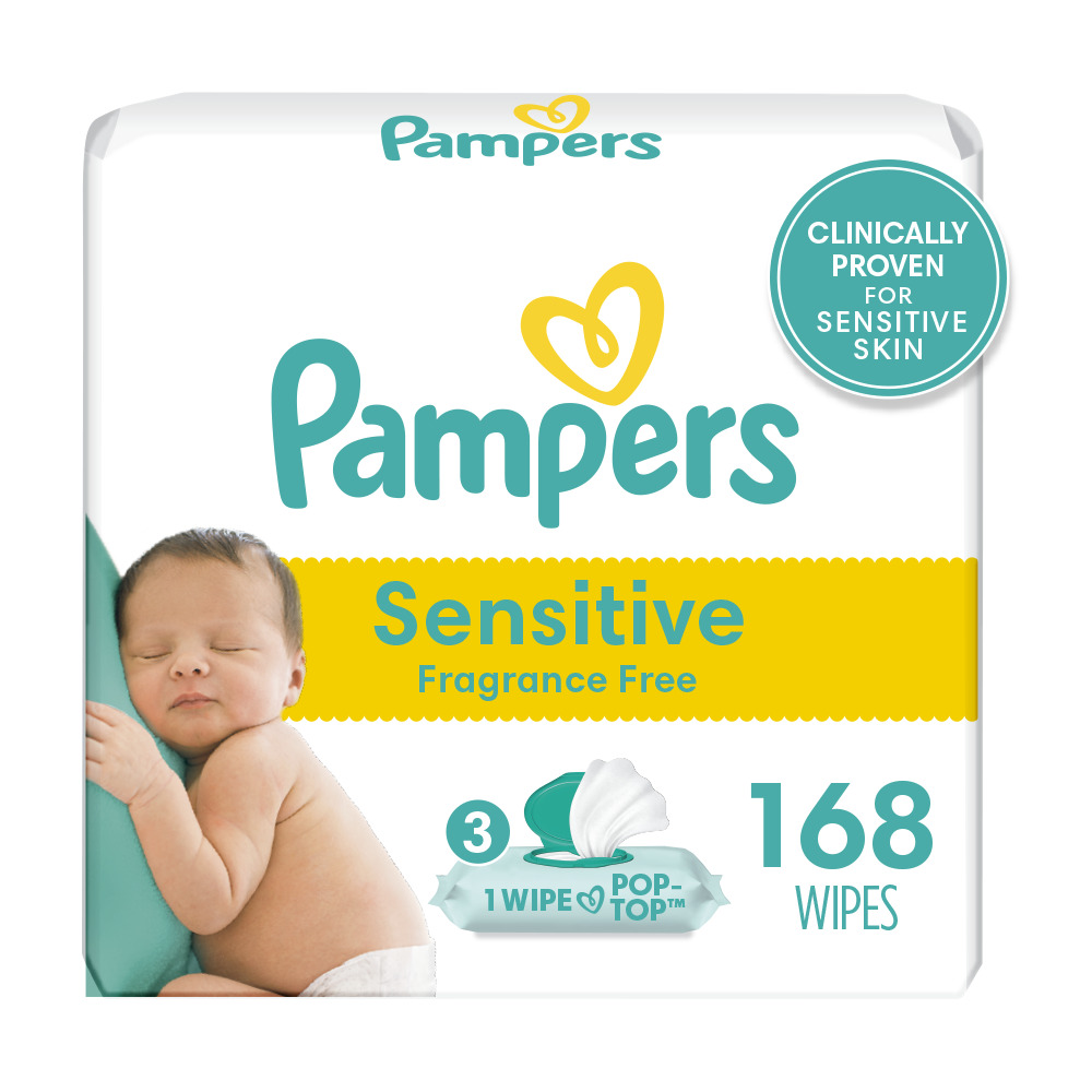 Order Pampers Baby Wipes Sensitive - 168 ct food online from Rite Aid store, READING on bringmethat.com
