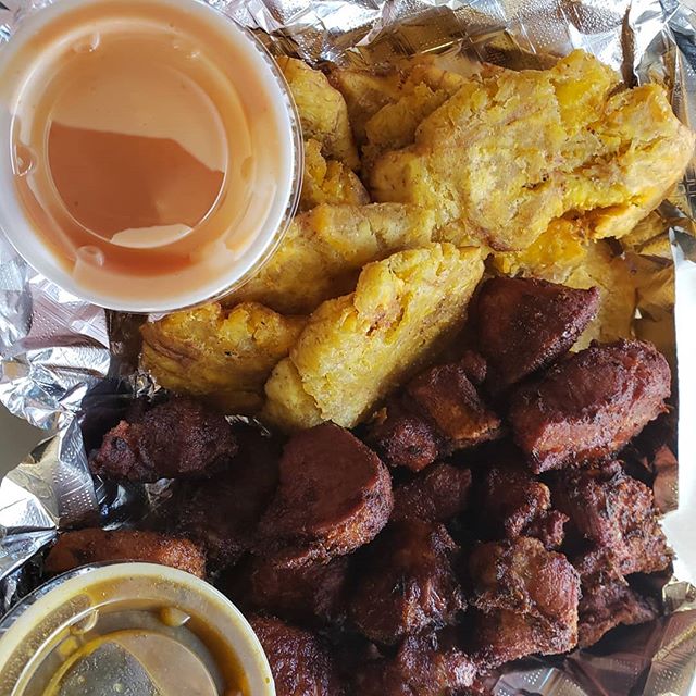 Order Carne Frita with Tostones food online from Kytos PASTELITOS store, Holiday on bringmethat.com