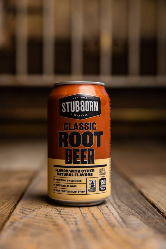 Order Stubborn Root Beer Soda Can food online from Wagon Wheel Barbecue store, Mountain View on bringmethat.com