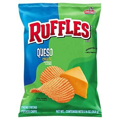 Order Ruffles Queso Potato Chips (2.5 oz) food online from Rite Aid store, Eugene on bringmethat.com